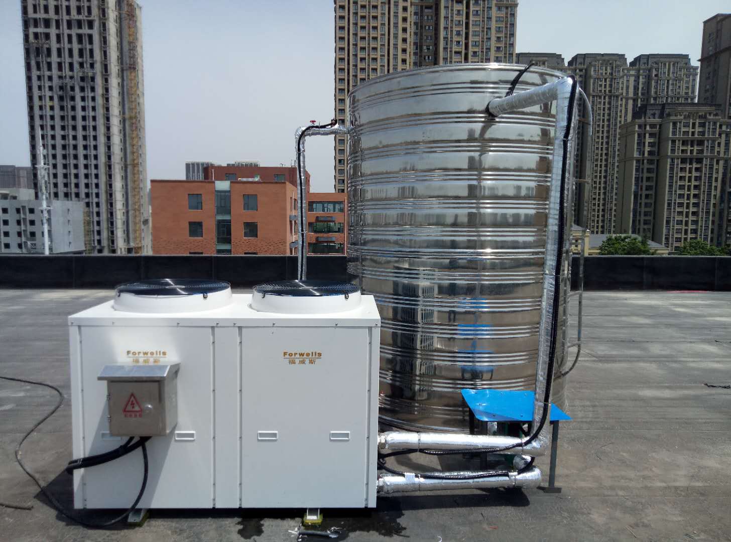 河南學校用空氣能熱水器，四季恒溫